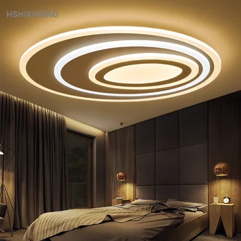 jauns Vienkāršs mūsdienu dzīvojamā istaba gaismas ovāls creative hall mājas griestu lampas personalizētu led guļamistaba apgaismojums Griestu lampas