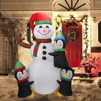 Gaismas Ziemassvētku Piepūšamās Sniegavīrs Piederumi Piepūšamās Sniegavīrs Svētku Atmosfēru Skatuves Izkārtojumu Jauno Gadu Sadzīves Personām