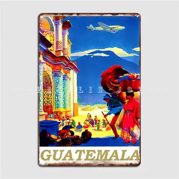 Gvatemala Metāla Zīmju Sienas Plāksne Pasūtījuma Pub Virtuve Skārda Parakstīt Plakātu