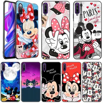Cute Karikatūra Mickey Minnie Gadījumā Huawei Y9 Ministru 2019 Y9A Y7A Y5P Y6P Y7P Y8P Y5 Y6 Y7 2018 Y6S Y8S Y9S Black Soft Cover