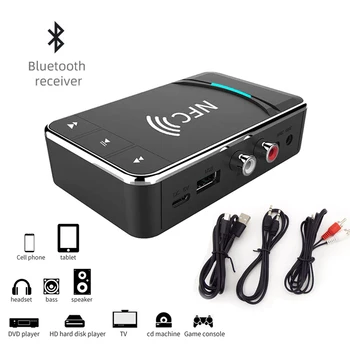 NFC Bluetooth saderīgu 5.0 Raidītājs Uztvērējs RCA AUX 3,5 mm Stereo Jack USB Bezvadu Audio Adapteri, lai Auto PC TV Austiņas