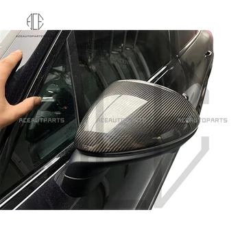Par Porsche Cayenne 9Y0 9YA oglekļa šķiedras spoguļa vāks atpakaļskata spoguļa korpusā ielīmējiet stila 2018-UP spogulis gadījumā
