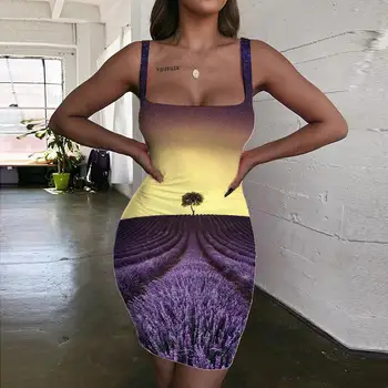 Giyu Zīmola Galaxy Kleitas Sievietēm Kosmosa Dāmas Kleitas Visuma 3d Drukas Violeta Vestido Sexy Ainavu Sundress Sieviešu Apģērbs