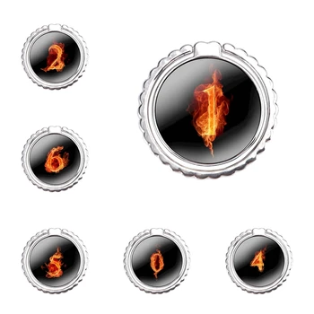 mākslas ugunsgrēku Skaits digitālā modeļa Mobilo Tālruni Pirksta Gredzenu Turētājs 360 Grādu Metāla Pirkstu Tālrunis Stāvēt Smieklīgi Modes Dizaina Karikatūra
